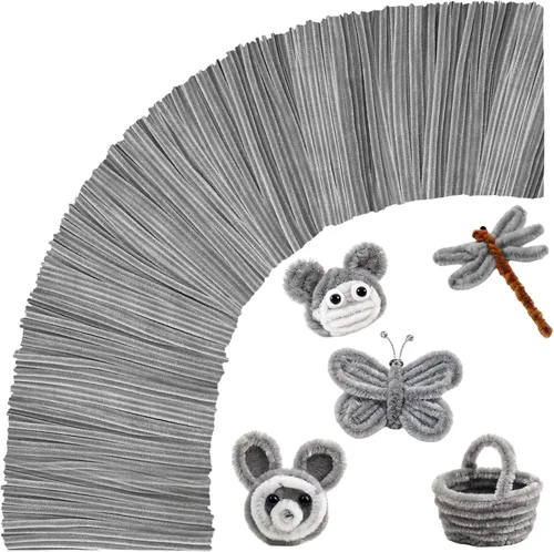 Miniatura 18 de Limpiapipas para manualidades a granel, regalos de juguetes y juegos para niños, 200 piezas de artes y manualidades, tallos de chenilla, suministros