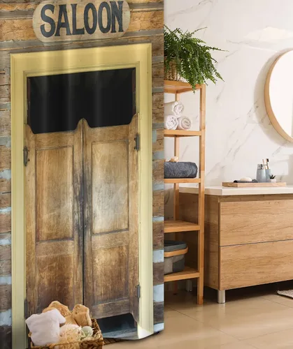 Miniatura 27 de set de cortina para baño decorativa de tela de poliéster con ganchos