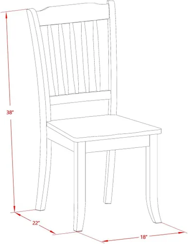Miniatura 5 de East West Furniture DLDA3-BCH-W Dublin - Juego de habitación de 3 piezas que contiene una mesa de cocina redonda con gotas y 2 sillas de comedor, 42