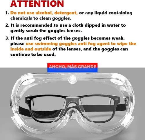 Miniatura 6 de Super More Anti-Fog Protective Safety Goggles Clear Lens Wide-Vision