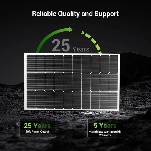 Miniatura 7 de HQST Panel solar monocristalino de 100 vatios y 12 V con conectores solares, módulo de alta eficiencia de energía fotovoltaica para carga