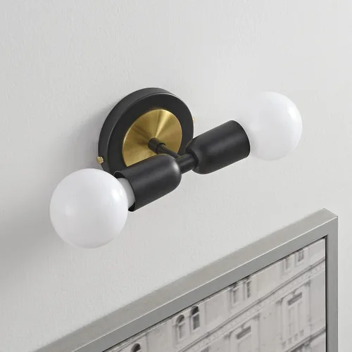 Miniatura 2 de BRIGHTTIA Luna Duo - Lámpara de pared de 2 luces, accesorio moderno de mediados de siglo para pared y techo, lámpara Edison minimalista para pasillo