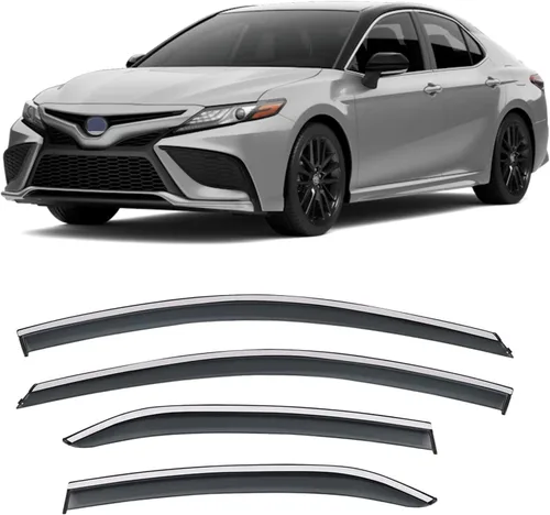Compatible con Toyota Camry 2018-2024 L LE SE XLE XSE Hybrid Cinta Adhesiva en Policarbonato Protectores de Lluvia Viseras de Ventana Deflector de