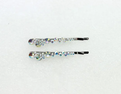 Miniatura 3 de Faship - Un par de pinzas para el cabello con diseño floral AB (2 unidades)