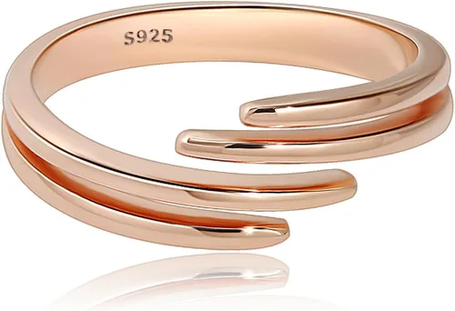 Meissa Anillo de plata de ley para el pulgar para mujer, anillos de abrazo hechos a mano, apilable, tamaño ajustable