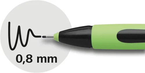 Miniatura 4 de Schneider Xpress Premium Fineliner, punta porosa de 0,8 mm, barril verde claro, colores de tinta surtidos, cartera de 6 bolígrafos: negro, rojo