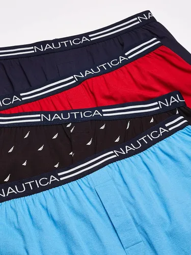 Miniatura 2 de Nautica mens 4 Pack Classic Cotton Loose Knit Boxers