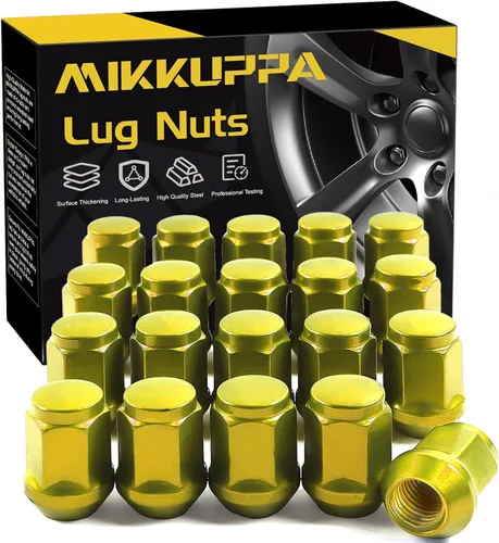 MIKKUPPA Tuercas de Orejeta Doradas M12x1.5 - Repuesto para Ford Fusion 2006-2019, Focus 2000-2019, Escape 2001-2023 Rueda de Posventa - 20pcs Dorado