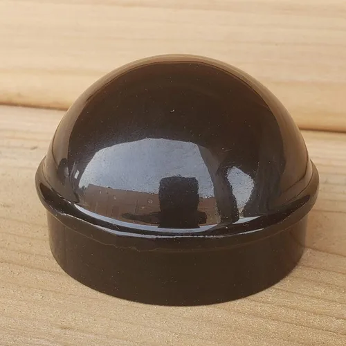Miniatura 5 de 1 7/8 "Aluminio Chain Link Fence Round Style Main Post Cap - Powder Coated Black