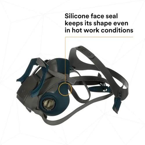 Miniatura 5 de 3M Respirador reutilizable de media cara con cierre rápido Rugged Comfort