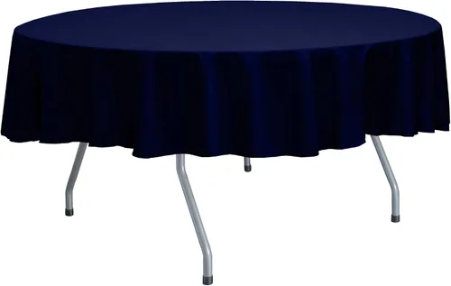 Miniatura 72 de Ultimate Textile Mantel redondo reversible Shantung Satin Majestic de 84 pulgadas, color rosa hielo