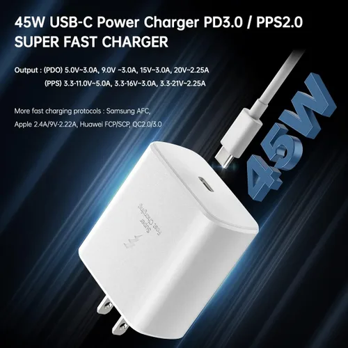 Miniatura 2 de Cargador Samsung de 45 W, carga súper rápida, USB tipo C, PD PPS para Samsung Galaxy S26 S25 S24 S23 S22 Ultra Plus Tab S8 S7 Fe Ultra Plus S21 A53
