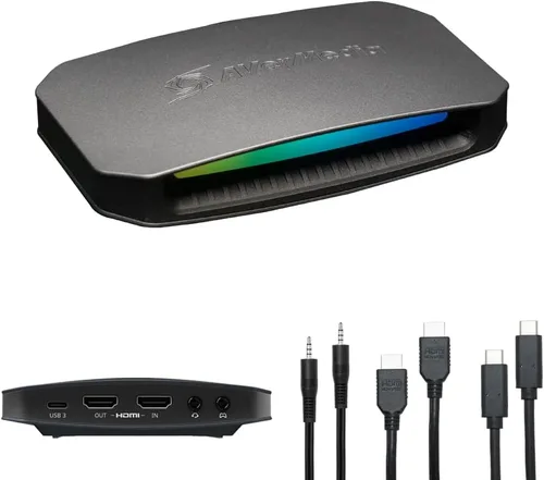 AVerMedia Tarjeta de Captura 4K60 con HDMI 2.1, Baja Latencia, Paso Directo 4K144/4K120, Dispositivo de Captura de Juegos para PS5, PS5 Pro, Xbox,
