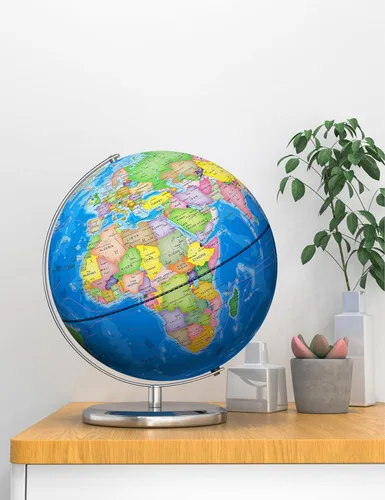 Miniatura 7 de SOUNDANCE Globo del mundo de 13 pulgadas con base estable de metal pesado, globo educativo para el aprendizaje de los niños, lámpara de globos