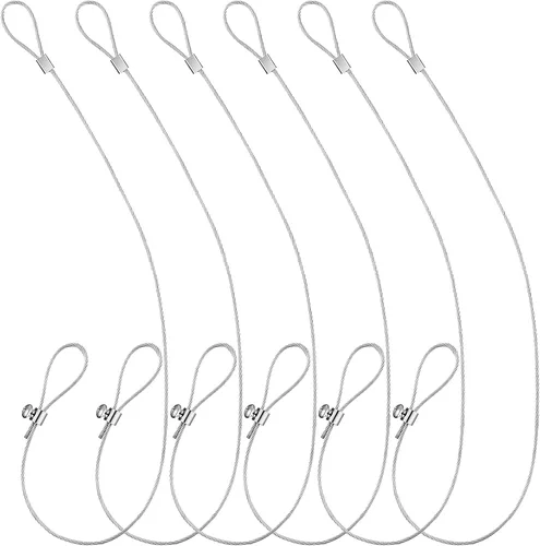 Miniatura 8 de Moxweyeni 6 piezas de pestillo de puerta para cercas de metal de vinilo de madera ajustable, 19 pulgadas (negro, 0.059 in)