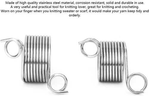 Miniatura 7 de Ymiko Anillos de tejer para hilos de hilo Anillo Adaptador de ganchillo Soporte de dedo Dedos Ayuda a la tensión Regulador Doble Dedal Tejedores Tu