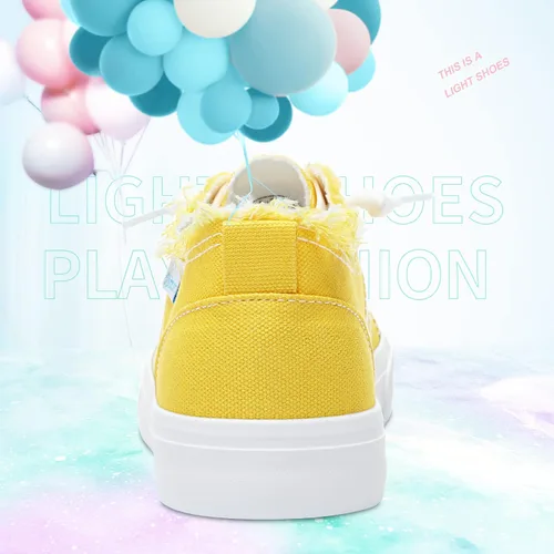Miniatura 4 de Obtaom Play - Tenis de lona para mujer, color blanco deslavado y estampado de leopardo, sin cordones, a la moda