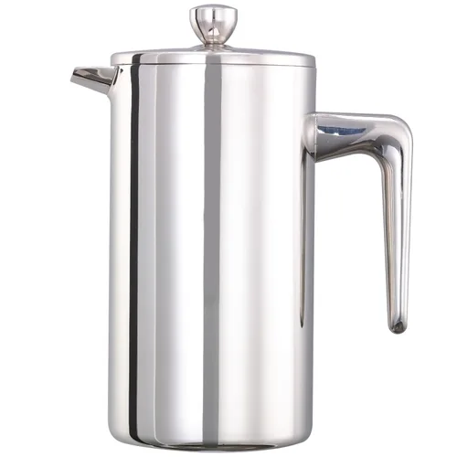 Miniatura 7 de Service Ideas PDWSA350BS Prensa de café de doble pared, acero inoxidable, cepillado, 12 oz. PDWSA350BS in Brushed