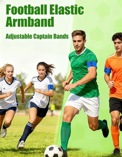 Miniatura 2 de Captain's Armband - Brazalete de fútbol y rugby para jóvenes y adultos, diseño anticaída, paquete de 6