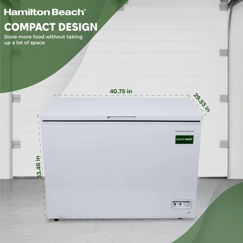 Miniatura 4 de Hamilton Beach HBFRF1006 Congelador horizontal - Termostato ajustable - Cesta de alambre recubierta de vinilo extraíble - Drenaje de descongelación