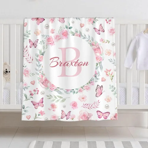Miniatura 8 de Manta de bebé personalizada con nombre – Manta de león para niños pequeños, bebés, niños, ducha, recién nacidos – Cochecito de bebé, decoración