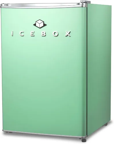 Miniatura 10 de ICEBOX Refrigerador compacto de 1.7 pies cúbicos, refrigerador pequeño certificado ENERGY STAR, mini refrigerador de una sola puerta con Verde menta