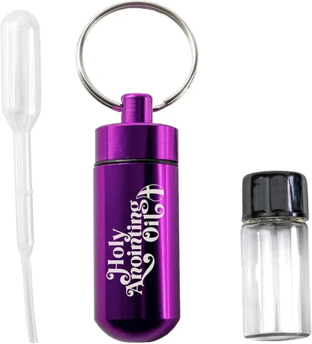 Miniatura 8 de Kit de accesorios para botella de aceite de unción, contenedor de llavero aguamarina, cuentagotas de plástico y pequeño frasco de vidrio vacío