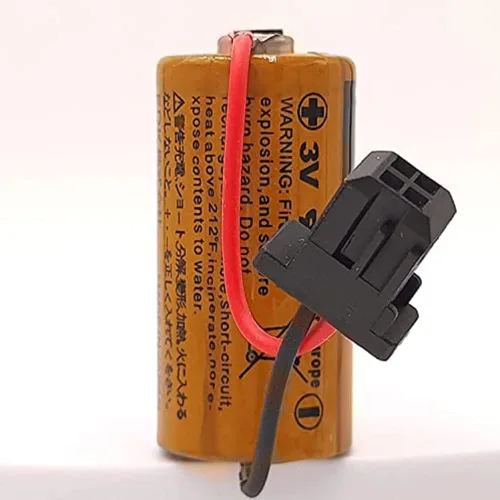 Miniatura 7 de (8-Pack) Compatible con Fuji CR2/3 8.L 2000mAh 3V PLC Batería de litio FDK CR2/38.L con enchufe negro