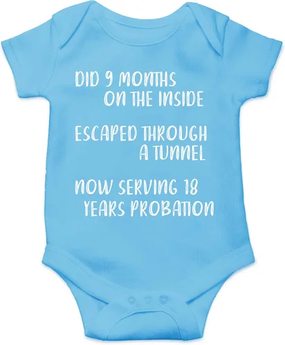 CBTwear Did 9 Month, Escaped Through a Tunnel, Serving 18 Years Baby Body Unisex Comfy Humor