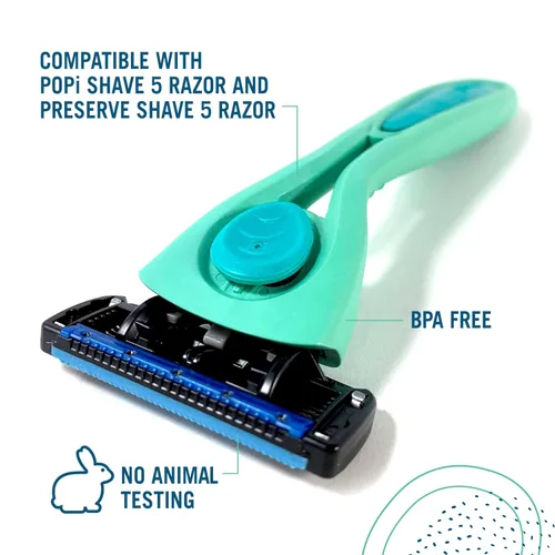 Miniatura 2 de Preserve Shave 5 Maquinilla de afeitar recargable de cinco hojas, hecha de materiales reciclados, amarillo sol Amarillo (Sunshine Yellow)