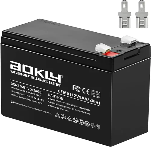 Miniatura 11 de Batería de repuesto de 12 V 7 Ah 6fm7 Batería de plomo ácido sellada recargable SLA AGM fuente de alimentación sin mantenimiento, tamaño 5.94 x 2.56