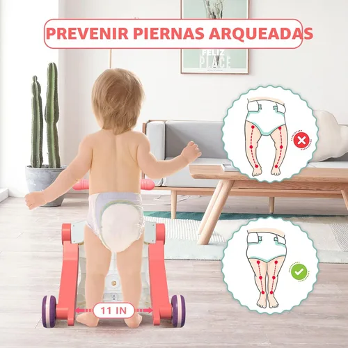 Miniatura 4 de QDRAGON Caminador 5 en 1 para bebé, andador de empuje para bebés, montado como scooter/motocicleta/centro de actividad/panel desmontable, juguetes