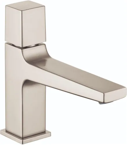 hansgrohe Metropol 32570821 - Grifo moderno para lavabo de baño de bajo flujo con mango de 1 7 pulgadas de alto en níquel cepillado, 32570821