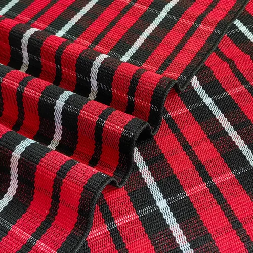 Miniatura 5 de Alfombra de Cuadros Buffalo para Exteriores, 3' x 5' Alfombra de Área de Cuadros Rojos y Negros Navideños para Interiores/Exteriores, Alfombra