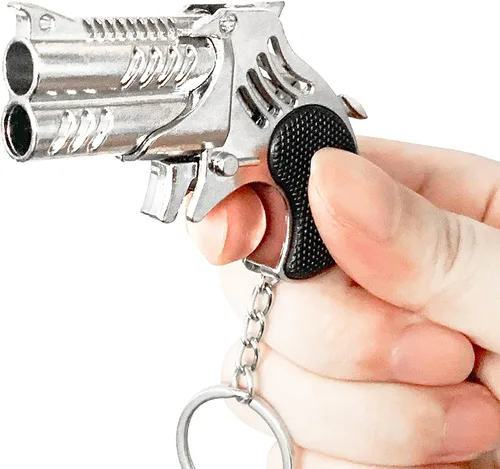 Miniatura 4 de Pistola de banda de goma, llaveros creativos, adornos decorativos, bolsa escolar, colgantes, juguetes creativos de descompresión (negro)