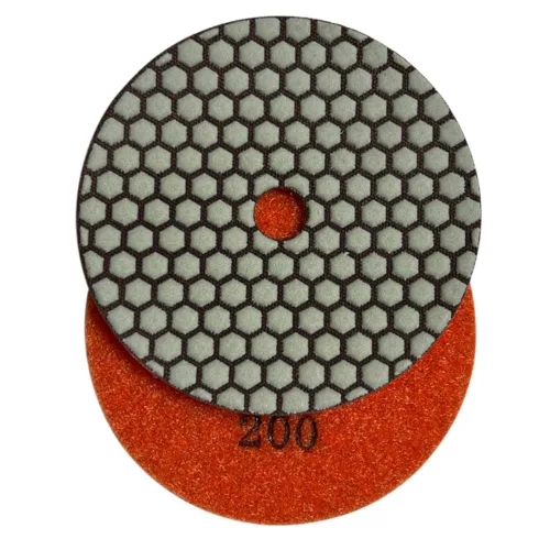 Miniatura 25 de Juego de almohadillas de pulido de piedra seca de 4 pulgadas (grano 50, 100, 200, 400, 800) - para encimeras de granito, mármol y hormigón
