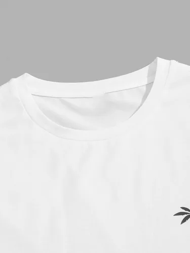 Miniatura 19 de GORGLITTER Conjunto de 2 piezas de camiseta gráfica de manga corta para hombre, estampado hawaiano con cordón y pantalones cortos