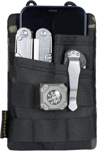 Miniatura 15 de VIPERADE VE3 Organizador de herramientas, cinturón de herramientas de nylon con bucle y 4 bolsillos, bolsa EDC para linterna/cuchillo de bolsillo