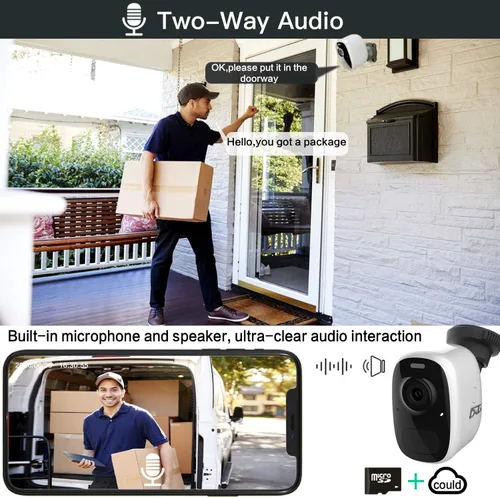 Miniatura 3 de DCT Cámaras magnéticas para seguridad del hogar: Instalación instantánea sin perforación - Cámara WiFi inalámbrica para exteriores - Detección