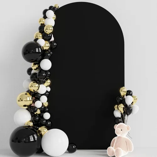 Miniatura 68 de Wokceer Funda para Arco de Boda de 6.6 Pies de Spandex Ajustada Cubiertas para Soporte de Arco de Boda Parte Superior Redonda Chiara Funda de Telón