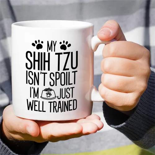 Miniatura 4 de Retreez Taza Graciosa - Regalo para Amante de Perros Shih Tzu Mamá Papá Crisantemo Perro Shih Tzu Propietario Taza de Café de Cerámica de 11 Oz