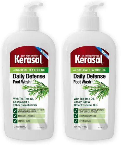 Miniatura 13 de Kerasal Daily Defense Lavado de Pies Limpiador Diario para Pies, 12 onzas (el embalaje puede variar)