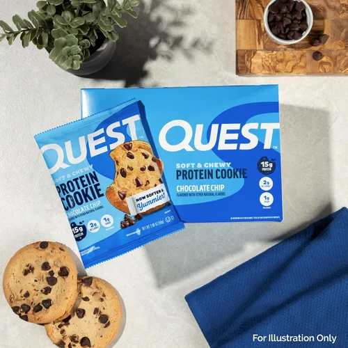 Miniatura 6 de Galleta de proteínas Quest Nutrition, aptas para la dieta Keto, rica en proteínas, baja en carbohidratos, sin soja.
