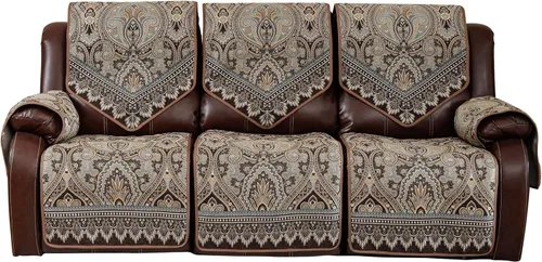 Miniatura 12 de Fundas impermeables para sofá reclinable, fundas antideslizantes para sofá reclinable de 2 asientos, fundas de sofá reclinable de jacquard lavables