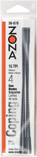 Miniatura 2 de Zona 36-678 - Hojas de sierra de afrontamiento, 6-1/2 pulgadas de largo entre pines, 125 pulgadas x 020 pulgadas x 15 TPI, paquete de 4