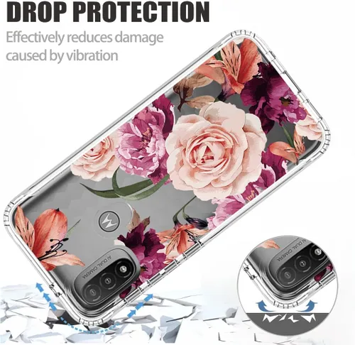 Miniatura 7 de Funda para Moto E20/Moto E30/Moto E40, XT2155 XT2158 con protector de pantalla de vidrio templado, funda protectora de cuerpo completo