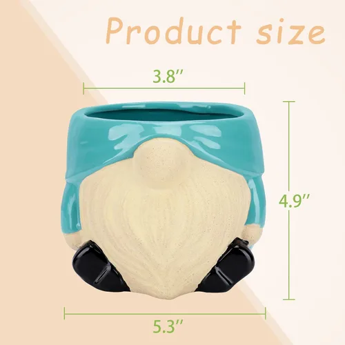 Miniatura 5 de Maceta de Cerámica de 6 Pulgadas Macetas para Plantas de Interior y Exterior Macetas para Flores Maceta para Plantas Suculentas Maceta de Mediados