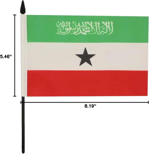 Miniatura 131 de AZ FLAG Sierra Leone Bandera de mesa 5'' x 8'' - Bandera de escritorio de Sierra Leona 21 x 14 cm - Bastón y base de plástico negro