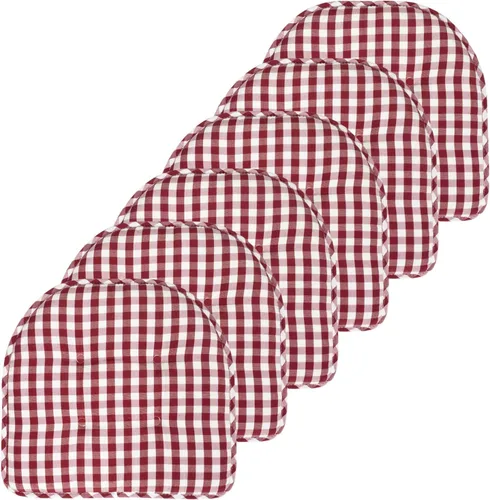 Miniatura 66 de Sweet Home Collection - Cojín de espuma viscoelástica para silla con capitoné, antideslizante, parte trasera de goma, en forma de U, 17 x 16 Piel