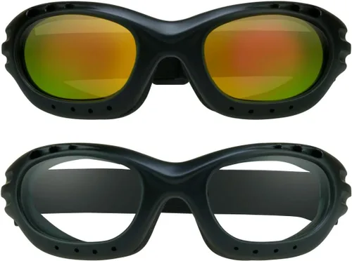 Miniatura 21 de Bikershades Gafas de Seguridad para Motocicleta para Hombre y Mujer. Lentes Polarizadas, Humo, Azul Espejado u Naranja, Lentes Amarillos